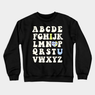 Alphabet Earth Day Every Day ABCs Save Planet Teacher Kids Crewneck Sweatshirt